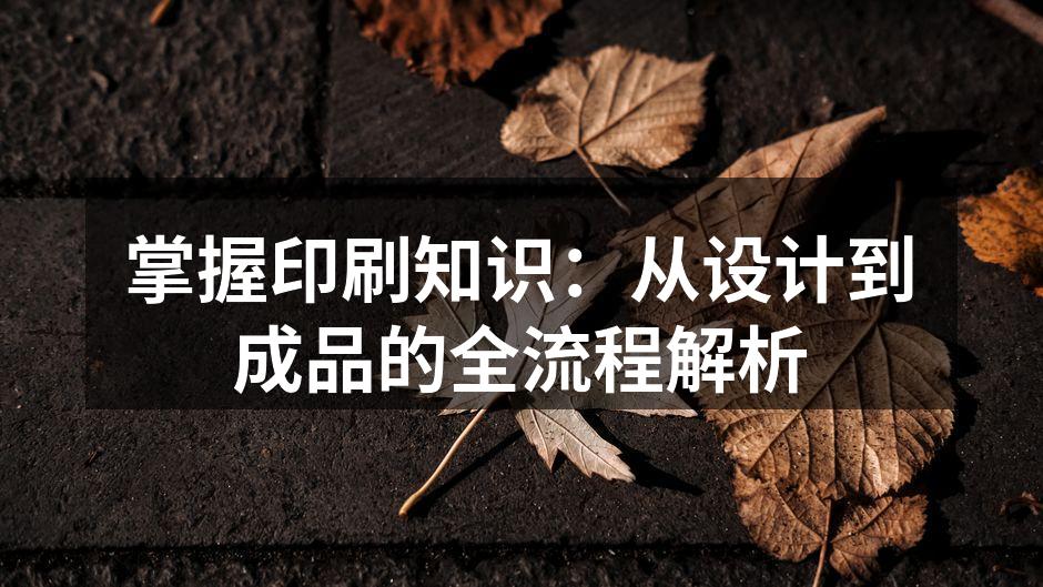 印刷工艺流程示意图